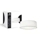 D'Lite Luz de techo Lunelle 30cm Textil Blanco | Apta para 2x E27 