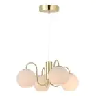 Nordlux Franca Colgante De Luz 4-Foco Metal y Vidrio Latón | Apta para 4x E14