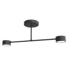 Emibig Luz de techo Halo Acero Negro | Apta para 2x GX53 - Max 8W
