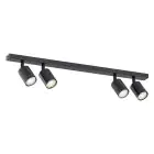 Emibig Luz de techo Flash Acero Negro | Apta para 4x GU10 - Max 8W