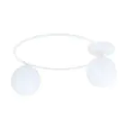 Emibig Luz de techo Sopra Acero Blanco | Apta para 2x E14 - Max 10W