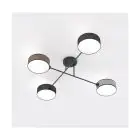 Emibig Luz de techo Maga Acero Negro | Apta para 4x E14 - Max 10W