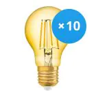 Multipack 10x Osram Vintage 1906 LED E27 Pera con Filamento Oro 4W 410lm - 824 Luz muy Cálida | Reemplazo 40W