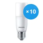 Multipack 10x Philips Corepro LED E27 Tubular Stick Mate 9.5W 950lm - 830 Luz Cálida | Reemplazo 68W