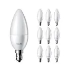 Multipack 10x Philips Corepro LED Vela E14 Mate 5W 470lm - 827 Luz muy Cálida | Reemplazo 40W