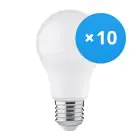 Multipack 10x Bright Choice LED Bulbo E27 Pera Mate 4.9W 470lm - 830 Luz Cálida | Reemplazo 40W