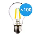 Multipack 100x Noxion Lucent LED E27 Pera con Filamento Clara 4.5W 470lm - 840 Blanco Frio | Reemplazo 40W