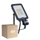 Multipack 4x Philips Proyector LED Ledinaire BVP167 30W 3600lm 110D - 830-840-865 CCT | IP65 - Sensor de Movimiento y Luz - Simétrico