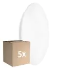 Multipack 5x Ledvance Plafón LED Techo/Pared Surface CIRCULAR 500 PS Acero Blanco 42W 3500lm - 840 Blanco Frio | IP44