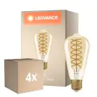 Multipack 4x Osram Vintage 1906 LED E27 Edison Con Filamento Oro 8.8W 806lm - 824 Luz Muy Cálida | Regulable - Reemplazo 60W