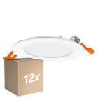 Multipack 12x Osram Downlight LED Recess Slim Blanco 8W 550lm 110D - 830 Luz Cálida | Recorte 120mm