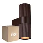 Multipack 6x Nordlux Kyklop Luz De Pared Aluminium Oxidado  Up & Down | Apta para 2x GU10