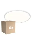 Multipack 6x Nordlux LED Luz de techo Oja 42 Blanco 24W 2200lm - 830-840 CCT | IP54 - Regulable