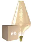 Multipack 6x Calex XXL Vienna Oro LED E27 Con Filamento 4W 320lm- 822 Luz Muy Cálida | Regulable
