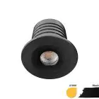 EcoDim Empotrado Foco Mini Negro 2.5W 155lm 30D - 827 Luz Muy Cálida | 35mm - Recorte 28mm - IP67 - Regulable