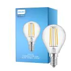 Philips Corepro LED Lustre E14 Esférica con Filamento Clara 4.3W 470lm - 827 Luz muy Cálida | Reemplazo 40W