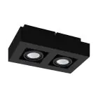 Eglo Techo Foco Mendoza Acero Negro 9.4W 690lm - 830 Luz Cálida | Regulable - Apta para 2x GU10