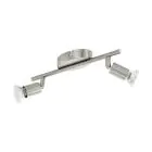 Eglo Luz de techo Buzz-LED Acero Níquel Satinado 2x2.8W 2x250lm - 830 Luz Cálida | IP20 - Incl. 2x GU10