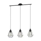 Eglo Colgante De Luz Tarbes Acero Negro | IP20 - Apta para 3x E27 