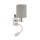 Eglo Luz De Pared Pasteri Acero Níquel Satinado 40 | IP20 - Incl. Foco y Excl. 1x E27