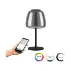 Eglo Lámpara De Mesa Alfero-Z Acero Negro 7.7W 1000lm - 827-865 Ajustable Blanco + RGB | IP20 - Zigbee Regulable