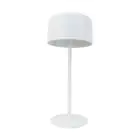 Eglo Lámpara De Mesa Roccanova Solar Acero Blanco 2W 270lm - 830 Luz Cálida | IP44 - Regulable al tacto - USB-C