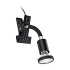 Eglo Clamp Parrini 1 Acero Negro 4.5W 345lm - 830 Luz Cálida | IP20 - Incl. 1x GU10